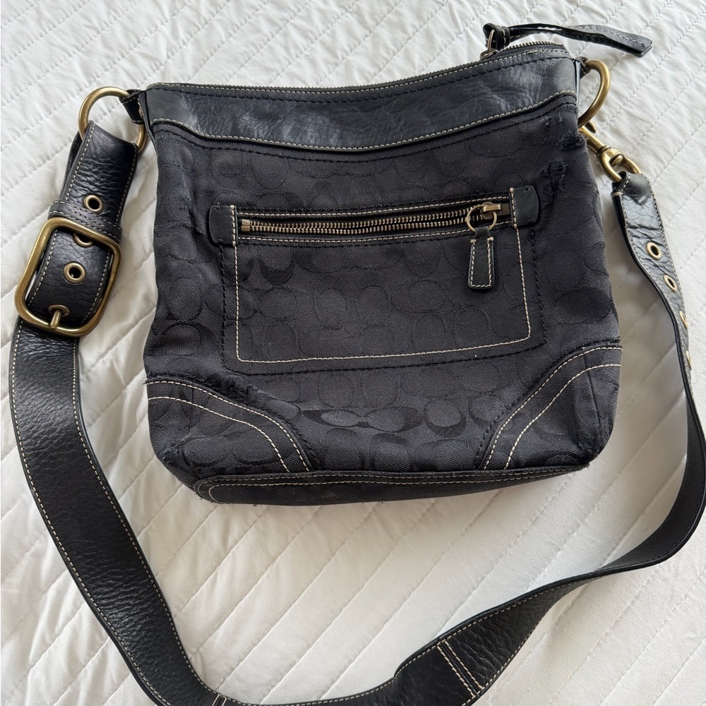 Coach Black Interior Bag with Gold Accents
